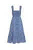 The Standard Stitch The Smocked Ruffle Tank Midi Dress - Blue Floral - Thumbnail 5
