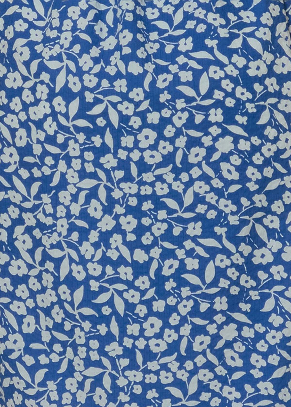 The Standard Stitch The Smocked Ruffle Tank Midi Dress - Blue Floral - Image 6 of 7