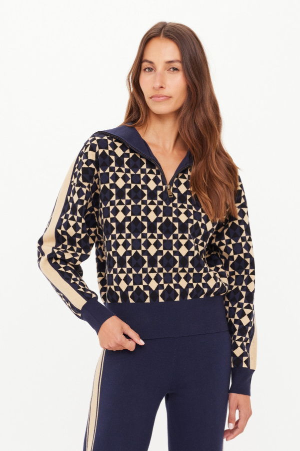 The Upside Cosmo Kairo Half Zip Jumper - Geo