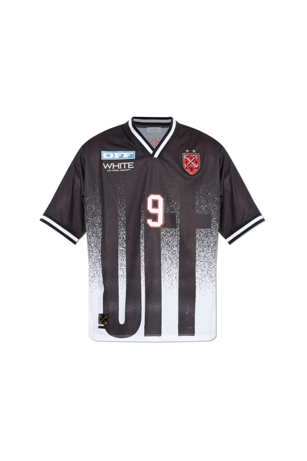 Off-White Big Off Gradient Soccer Short Sleeve T-Shirt - Black/White