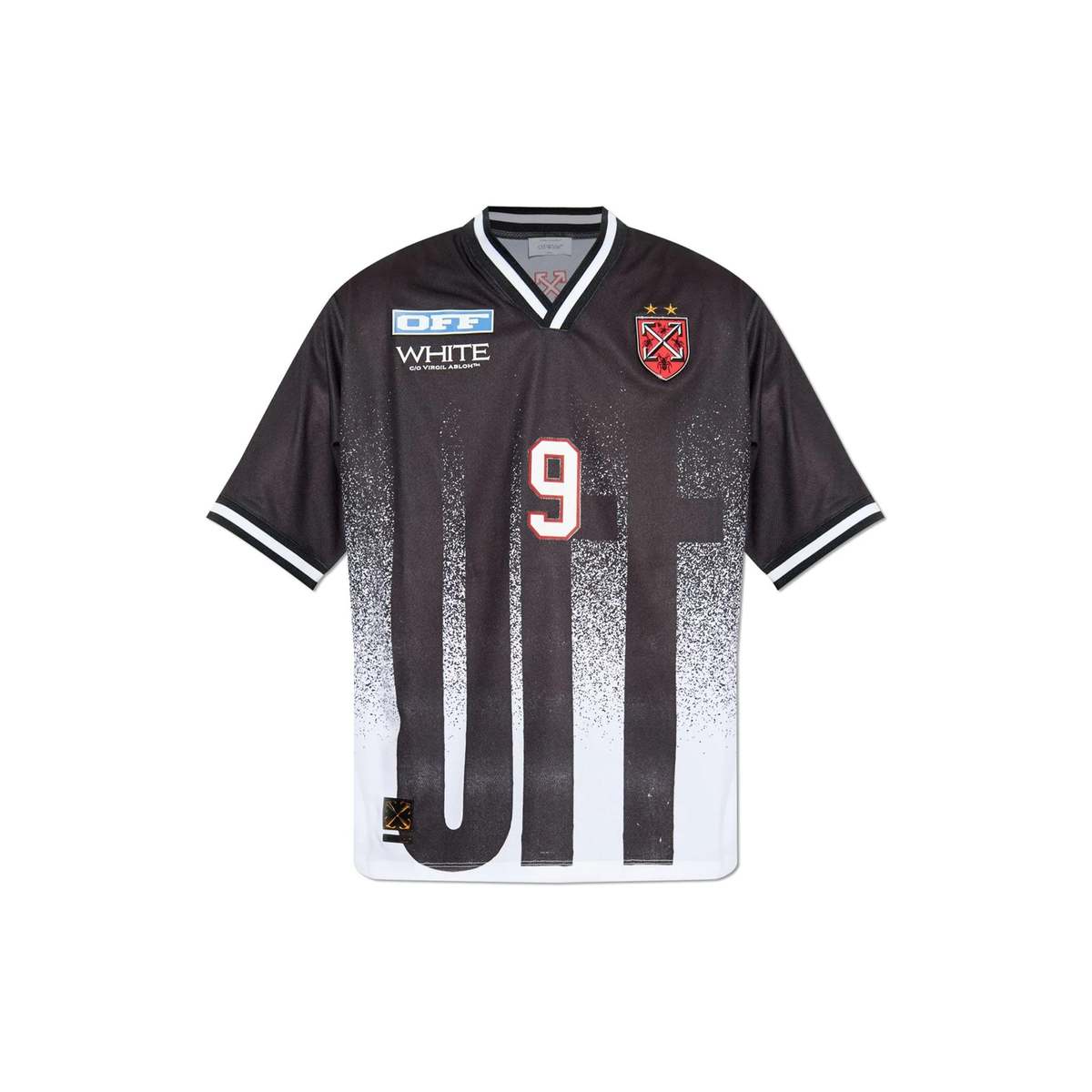 Off-White Big Off Gradient Soccer Short Sleeve T-Shirt - Black/White - Image 1 of 2