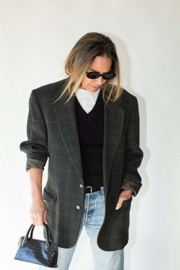 Vintage Plaid Wool Sport Coat