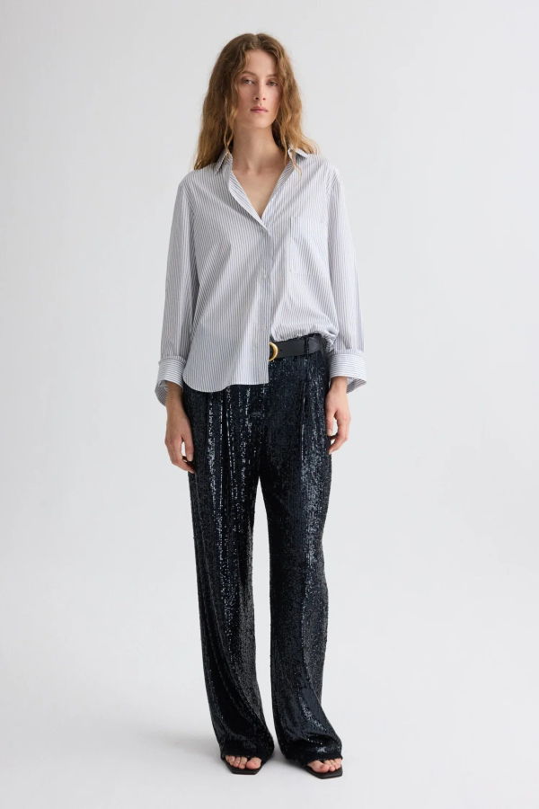 TWP Next Morning Shirt - White-Midnight