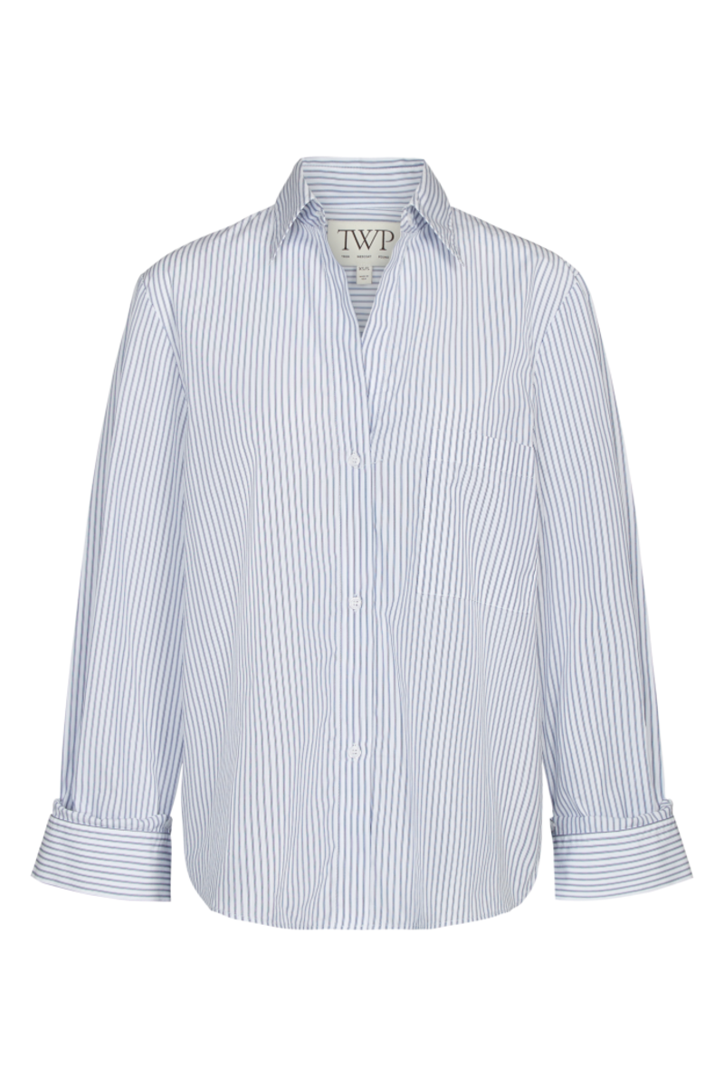 TWP Next Morning Shirt - White-Midnight