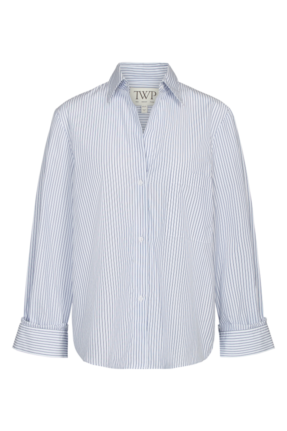 TWP Next Morning Shirt - White-Midnight - Image 6 of 6