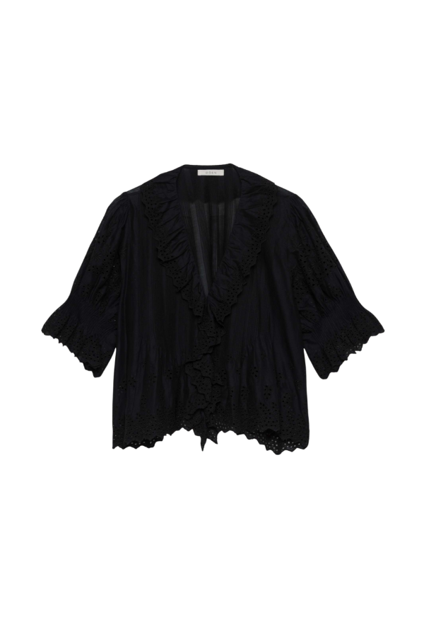 DÔEN Henri Top - Black Eyelet