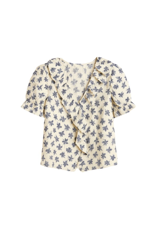 DÔEN Henri Top - Crème Pomegranate Bloom