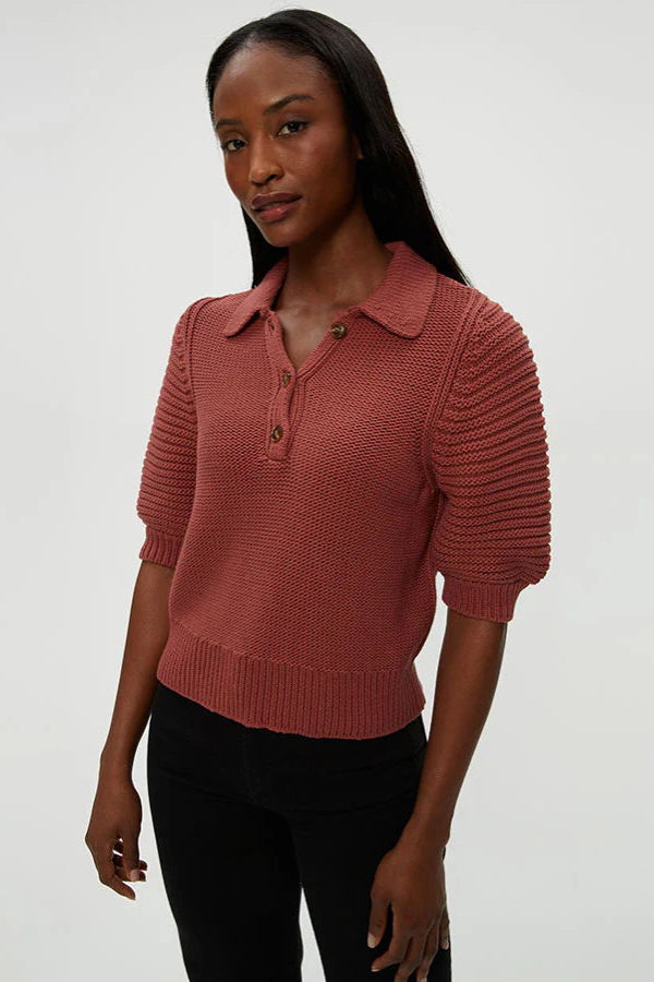 Michael Stars Marley Collared Popover Sweater