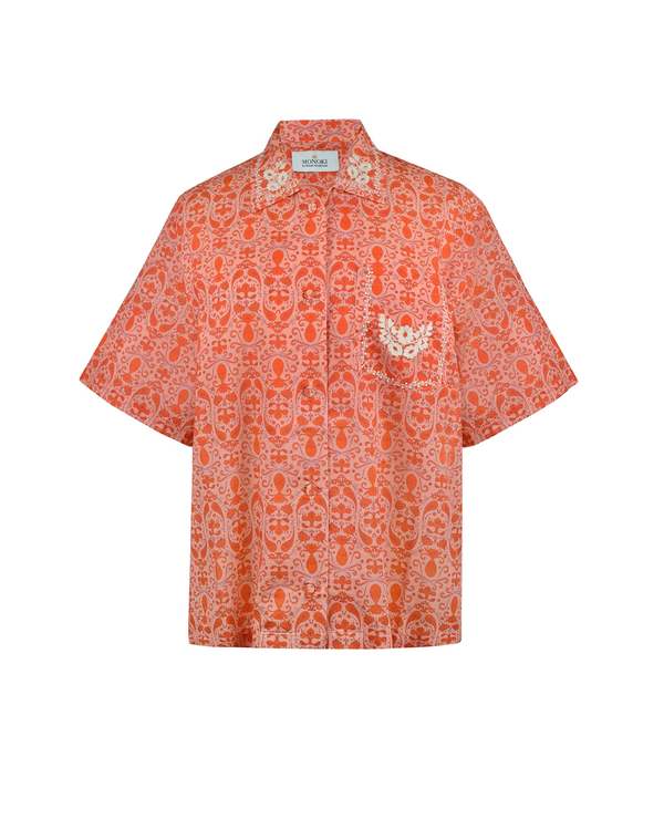 MONOKI By Diane Goldstein Paisley Shirt - Orange