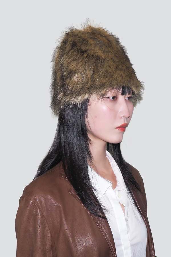 Clyde Cream Faux Chinchilla Toque
