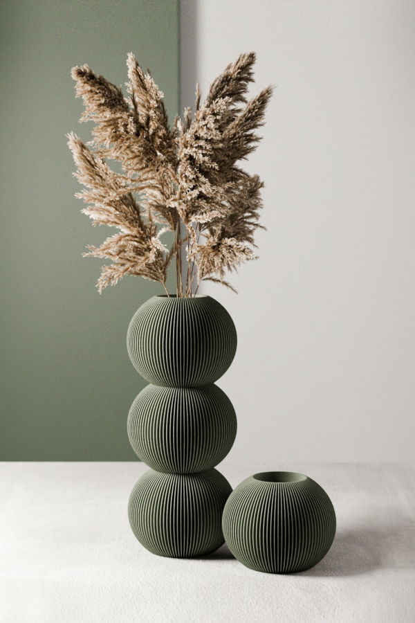 Modernized Pottery Bubble Vase