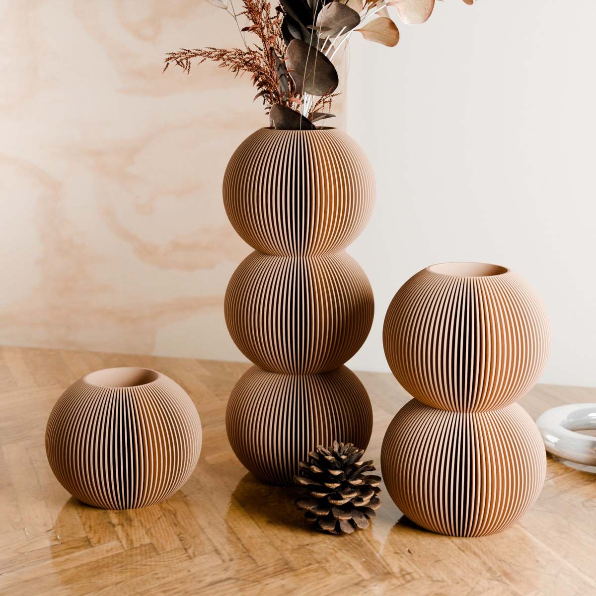 Modernized Pottery Bubble Vase - Image 4 of 11