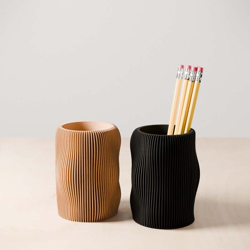 Modernized Pottery Bubbly Pencil Holder