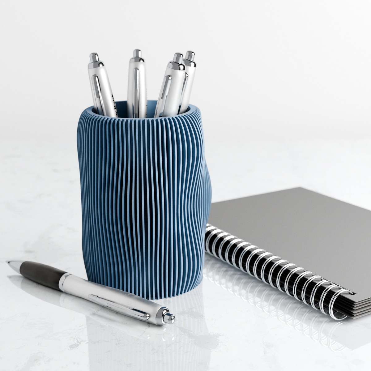 Modernized Pottery Bubbly Pencil Holder - Image 4 of 10