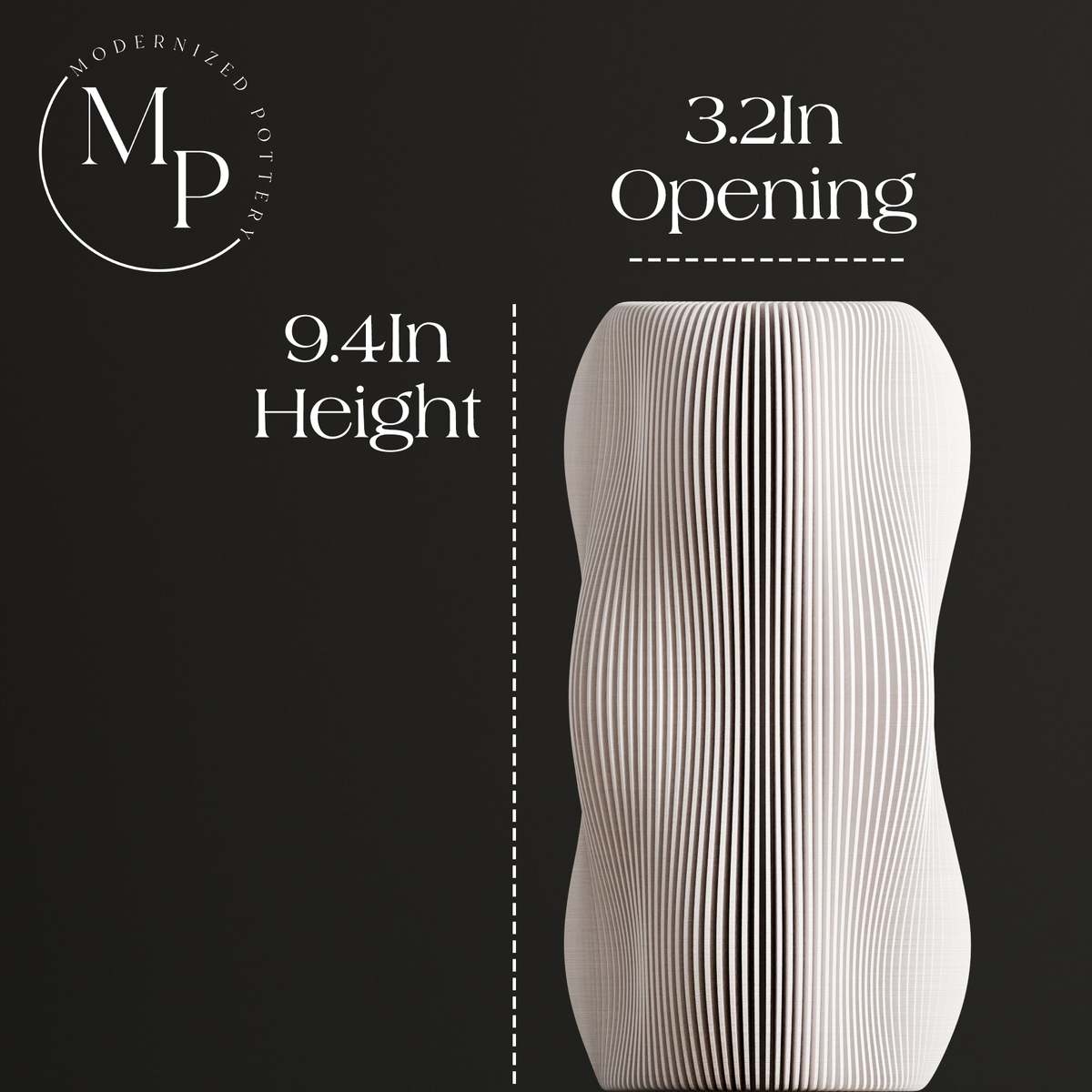 Modernized Pottery Bubbly Vase - Image 11 of 12