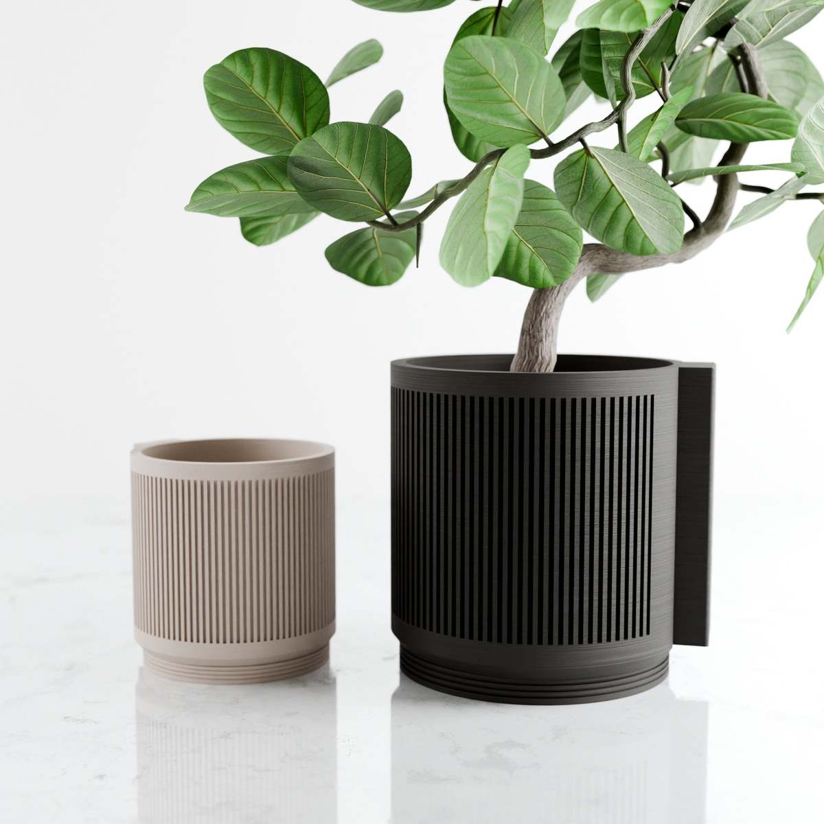 Modernized Pottery Hanging Stream Wall Planter - Image 8 of 11