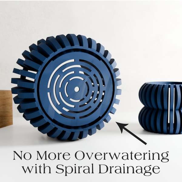 Modernized Pottery Orchid Planter Double Bubbles