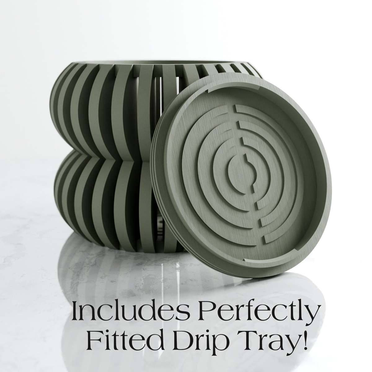 Modernized Pottery Orchid Planter Double Bubbles - Image 9 of 11