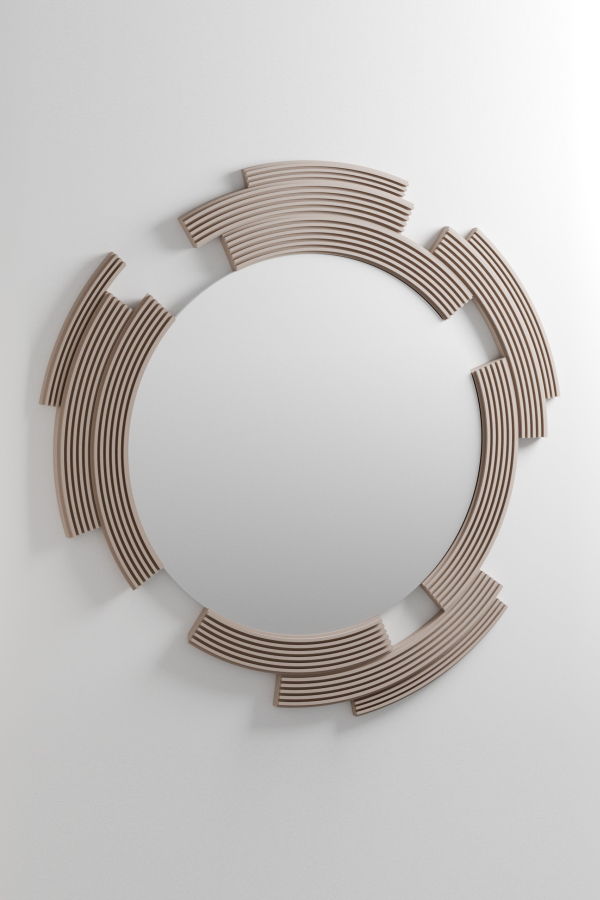 Modernized Pottery Sculpt Mirror