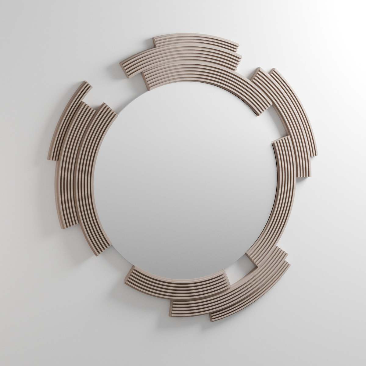 Modernized Pottery Sculpt Mirror - Image 2 of 13