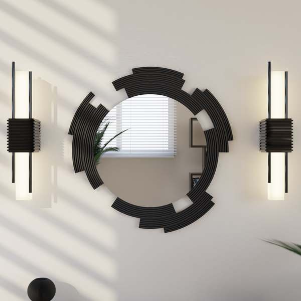 Modernized Pottery Sculpt Mirror