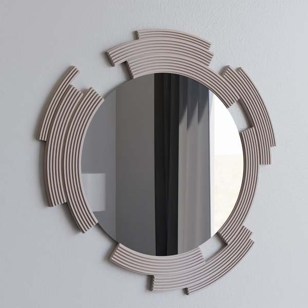 Modernized Pottery Sculpt Mirror