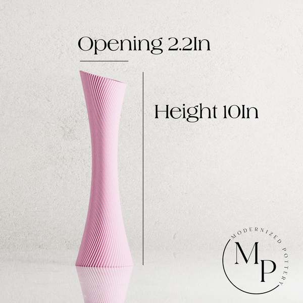 Modernized Pottery Spiral Rose Vase