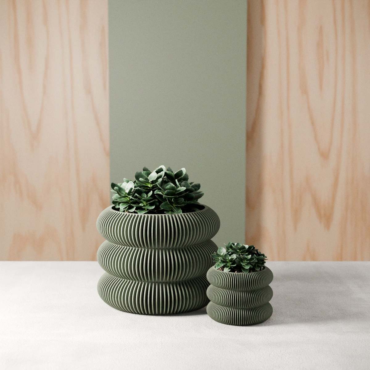 Modernized Pottery Triple Bubbles Planter - Image 2 of 14