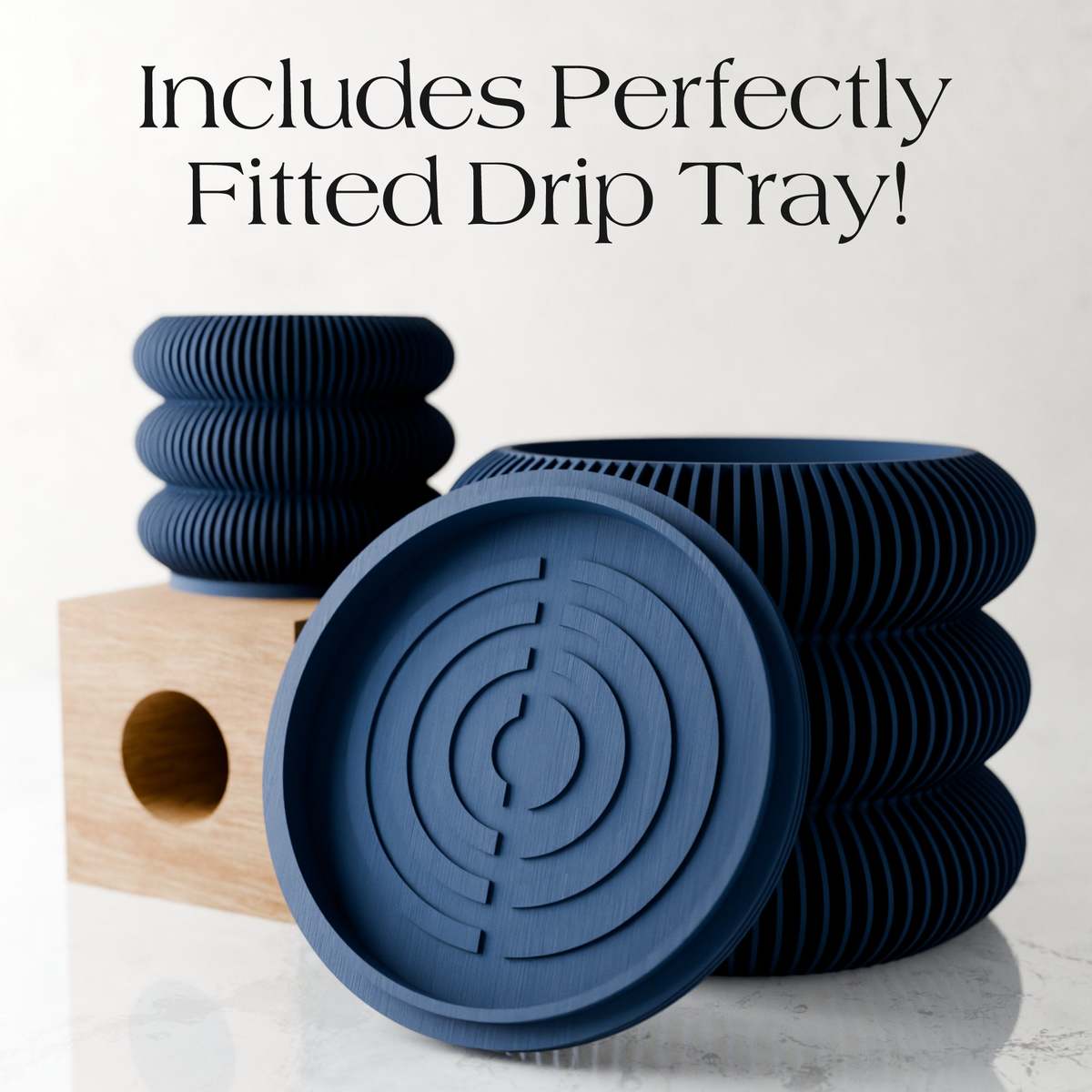 Modernized Pottery Triple Bubbles Planter - Image 4 of 14