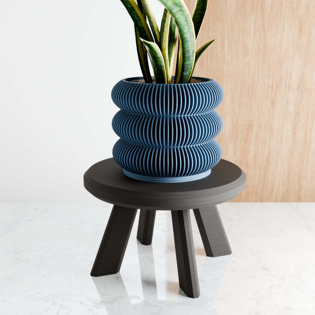 Modernized Pottery Triple Bubbles Planter - Image 8 of 14