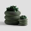 Modernized Pottery Triple Bubbles Planter - Thumbnail 12