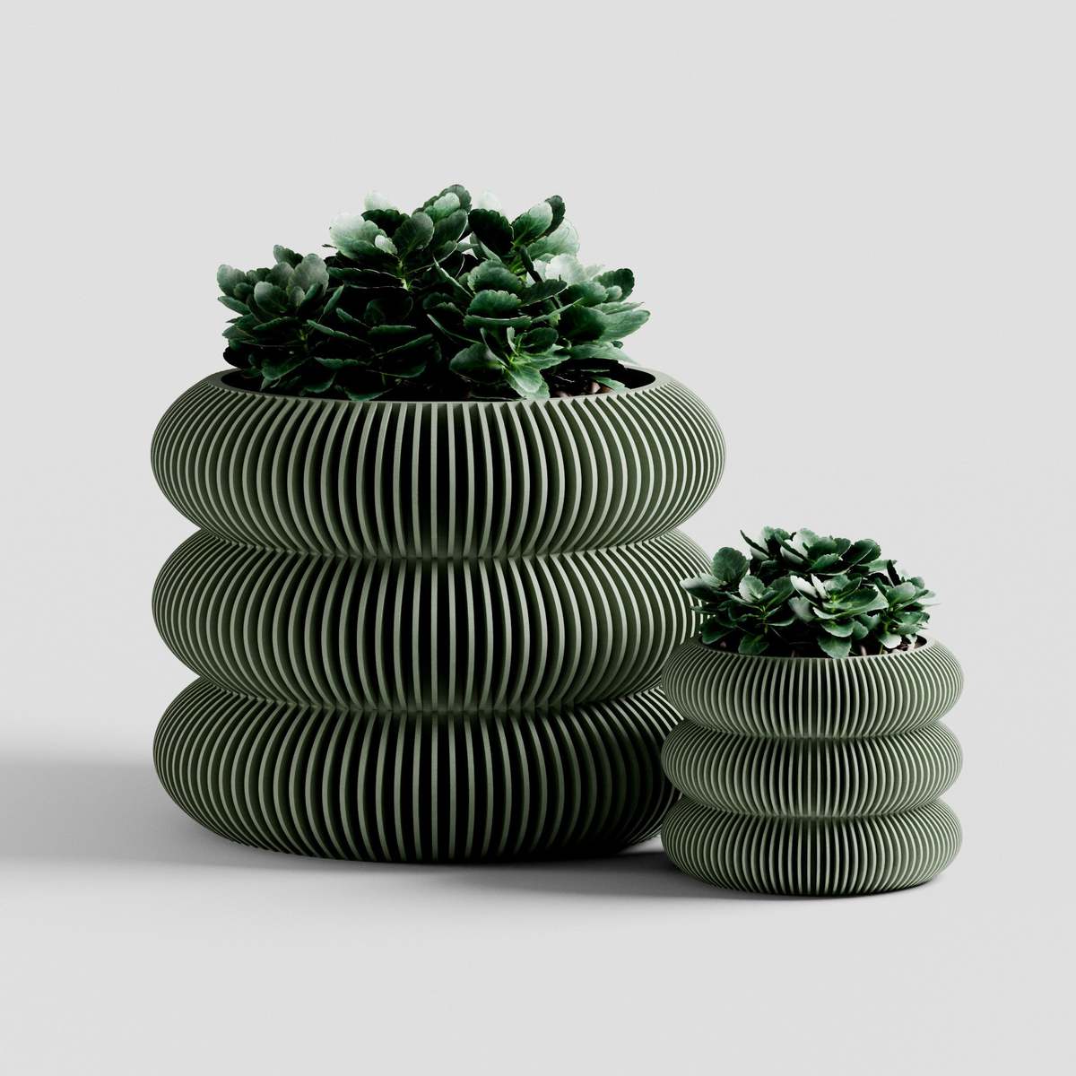 Modernized Pottery Triple Bubbles Planter - Image 12 of 14