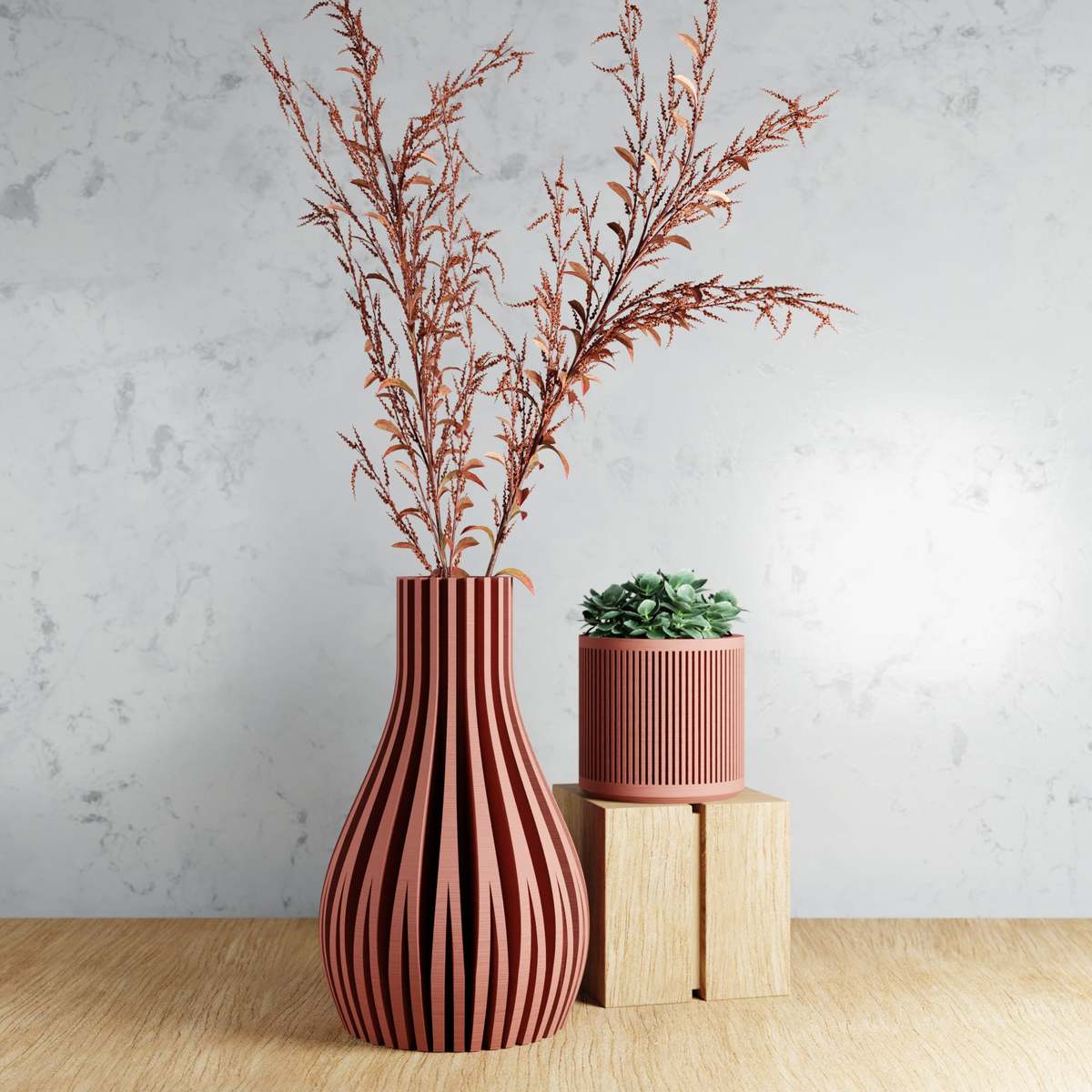 Modernized Pottery Willow Vase - Image 5 of 12
