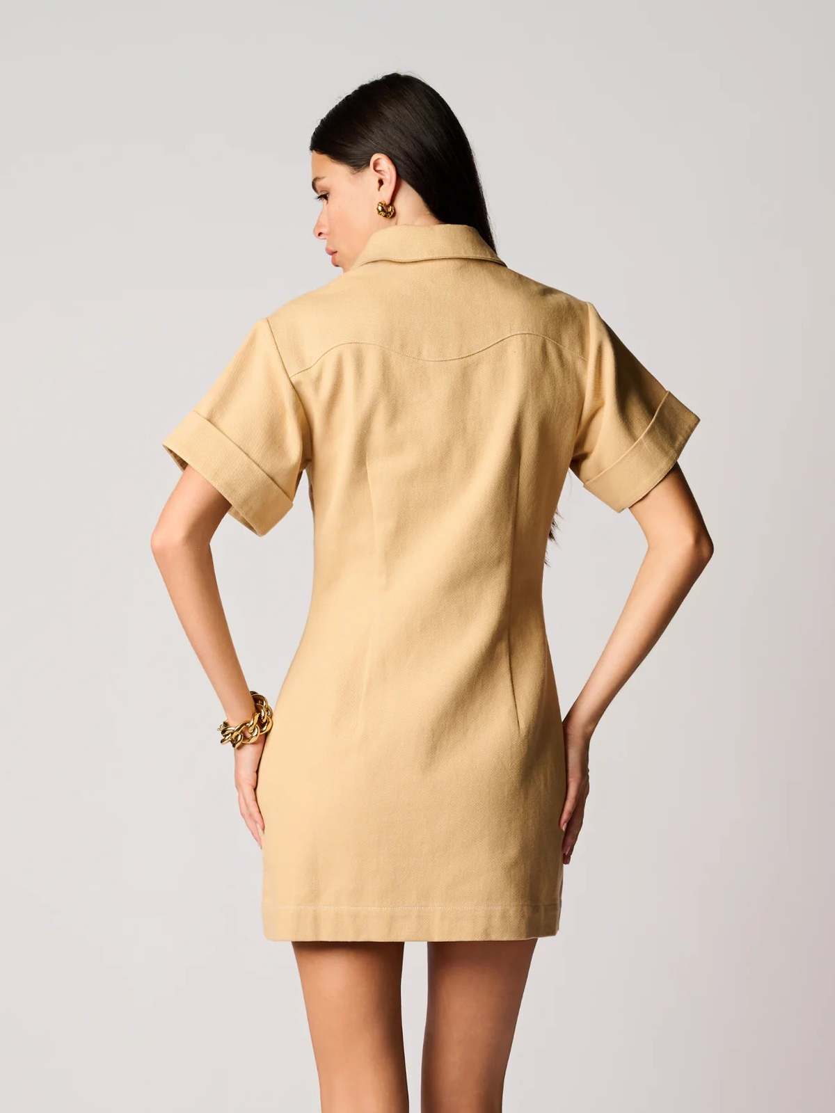 Hevron Beca Dress - Sandstone - Image 2 of 2