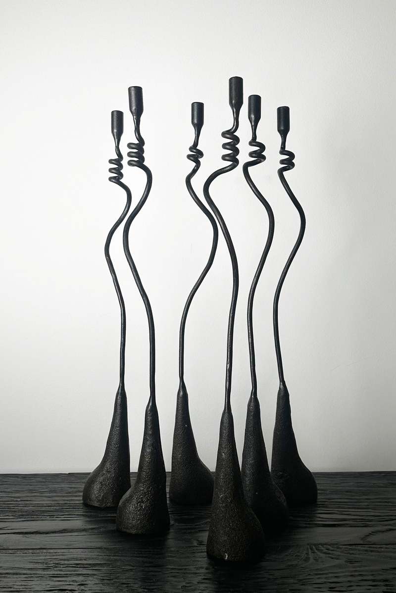 Maison Avenir Avenir Lumiere Iron Hand Forged Candlestick 20" Candlestick