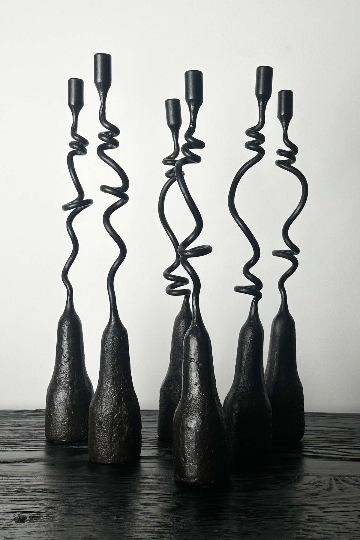 Maison Avenir Avenir Lumiere Iron Hand Forged Candlestick 20" Candlestick - Image 6 of 7