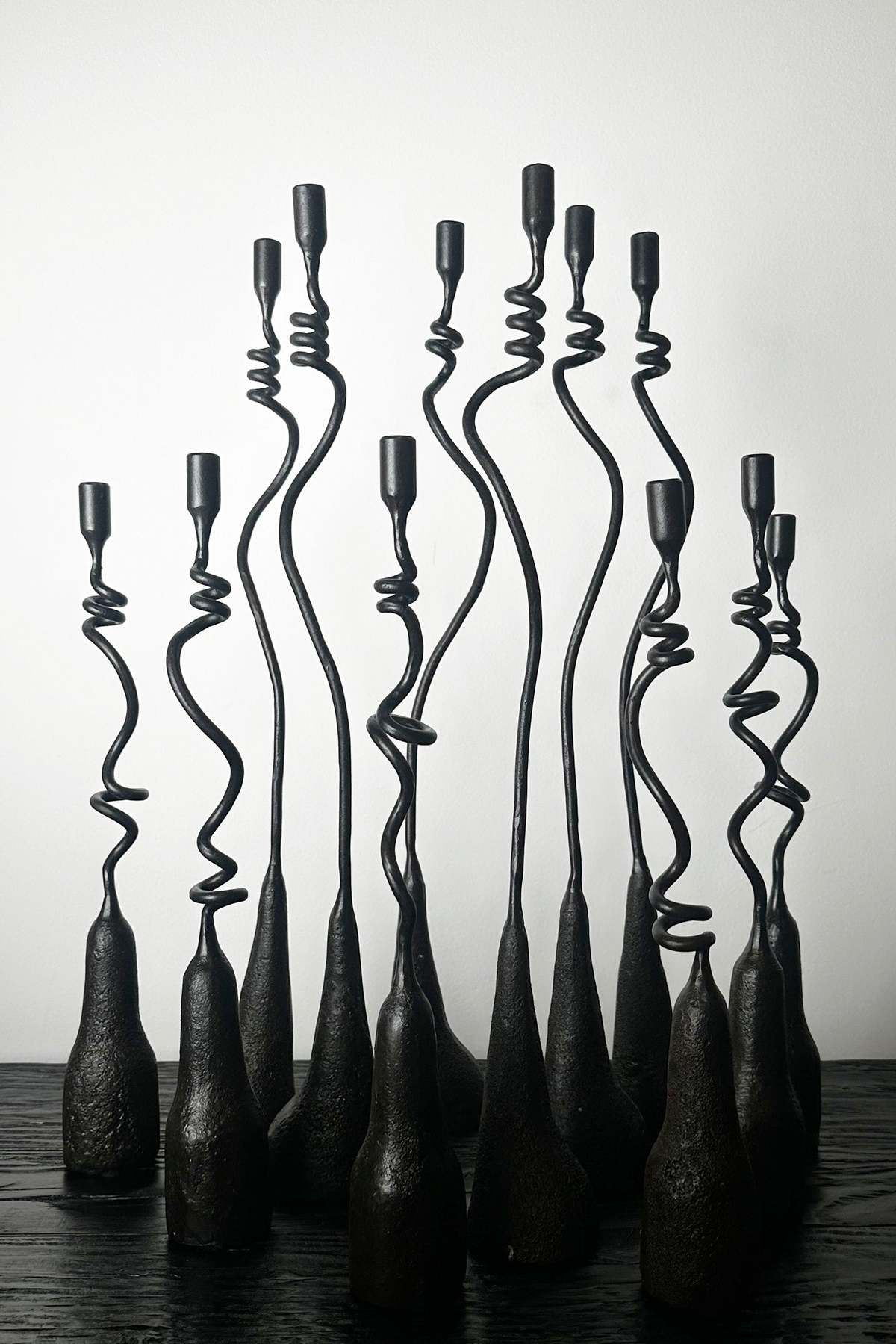 Maison Avenir Avenir Lumiere Iron Hand Forged Candlestick 20" Candlestick - Image 7 of 7