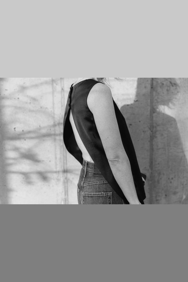 House of Dagmar Open Back Satin Top