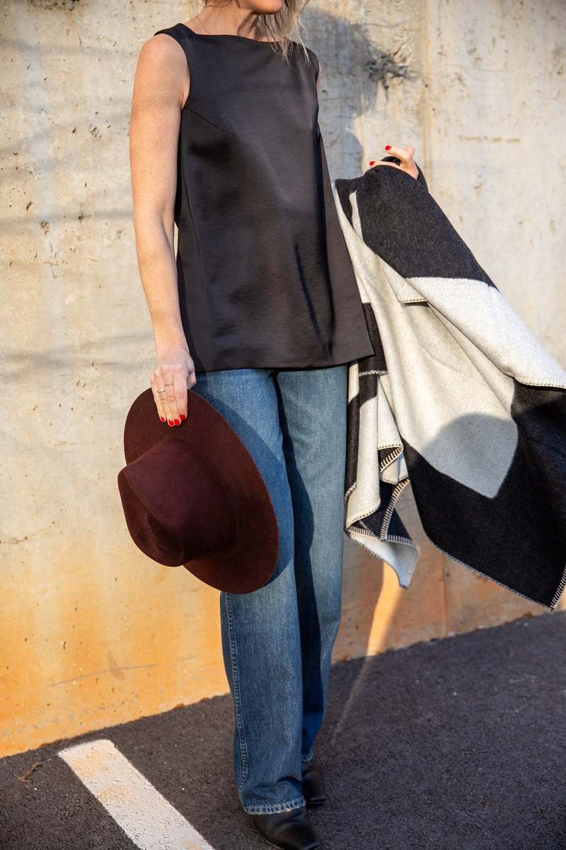 House of Dagmar Open Back Satin Top