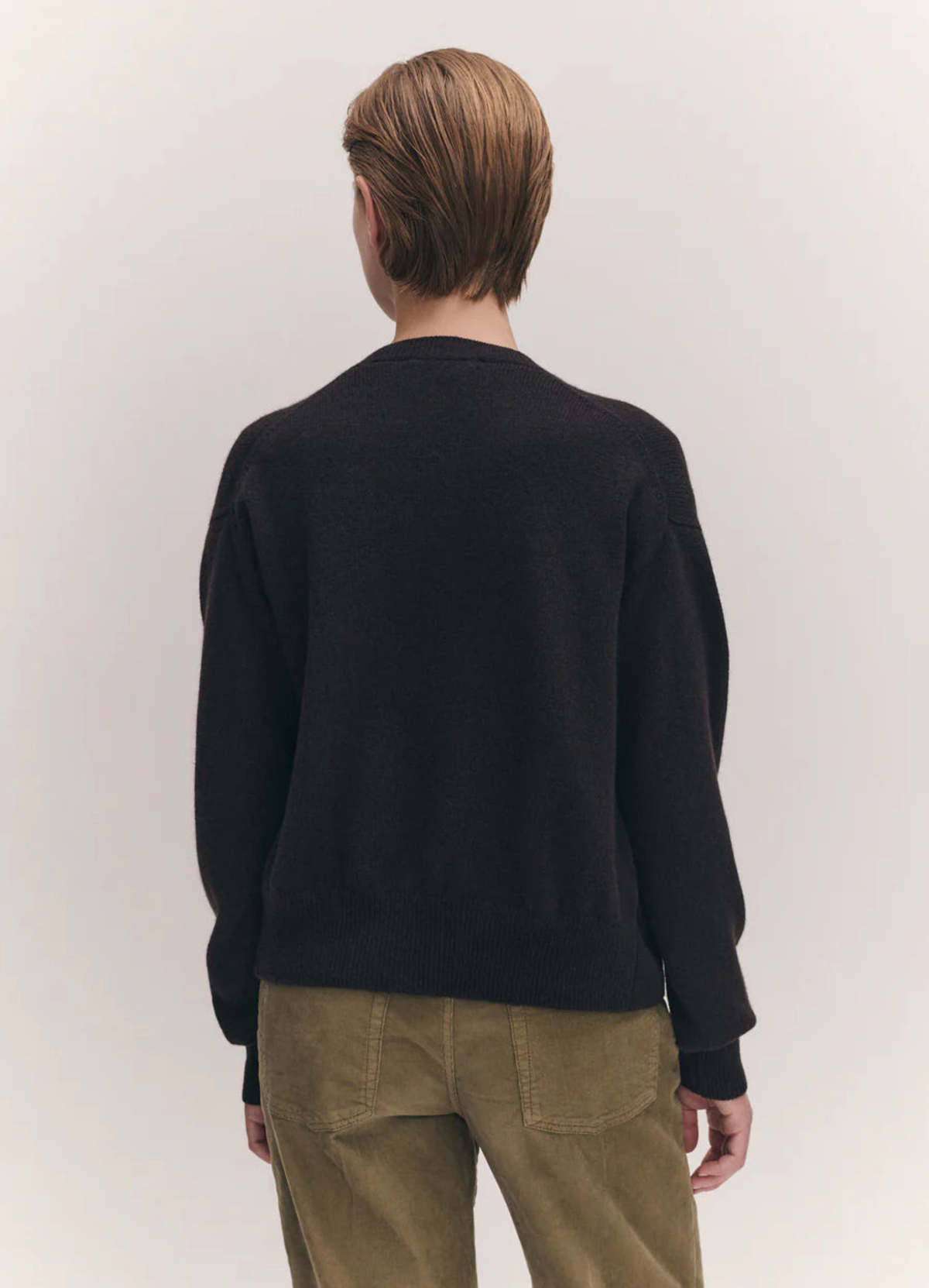 &Daughter Ada Crewneck Cardigan - Dark Brown - Image 3 of 3