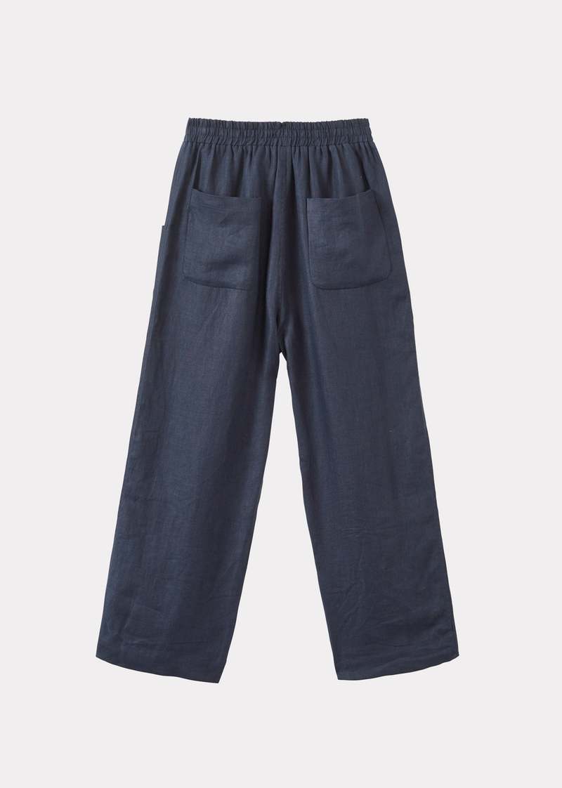 Caramel Caper Trouser - Navy