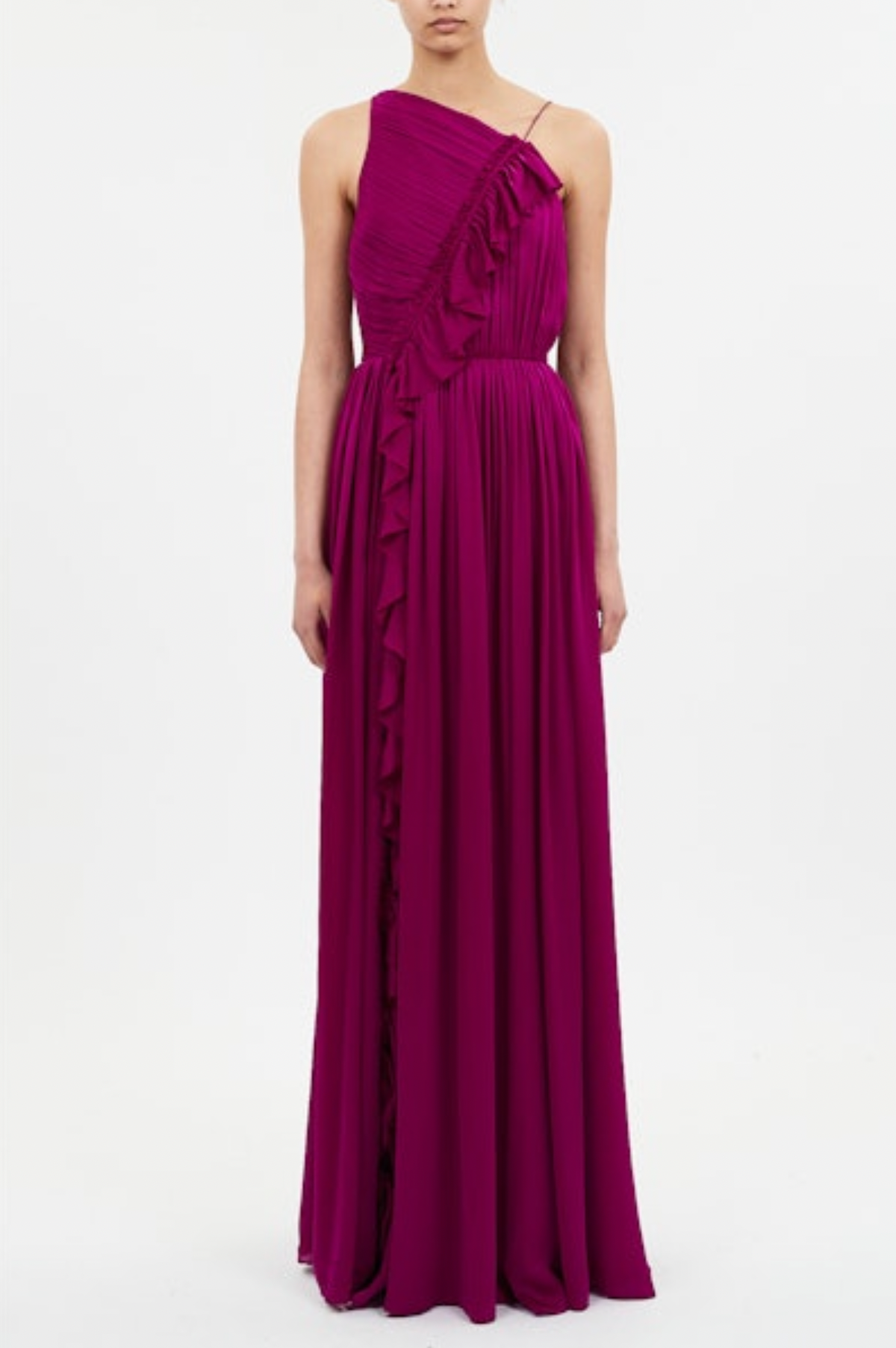 Ulla Johnson Aisha Pleated Asymmetrical Gown - Image 1 of 6