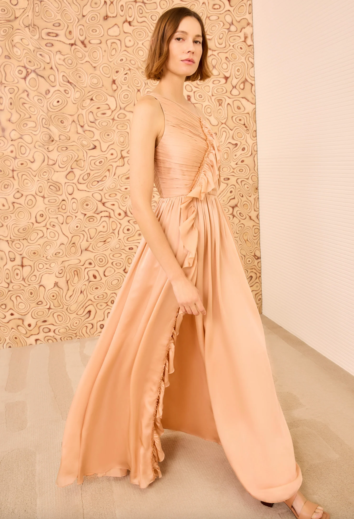 Ulla Johnson Aisha Pleated Asymmetrical Gown - Image 3 of 6
