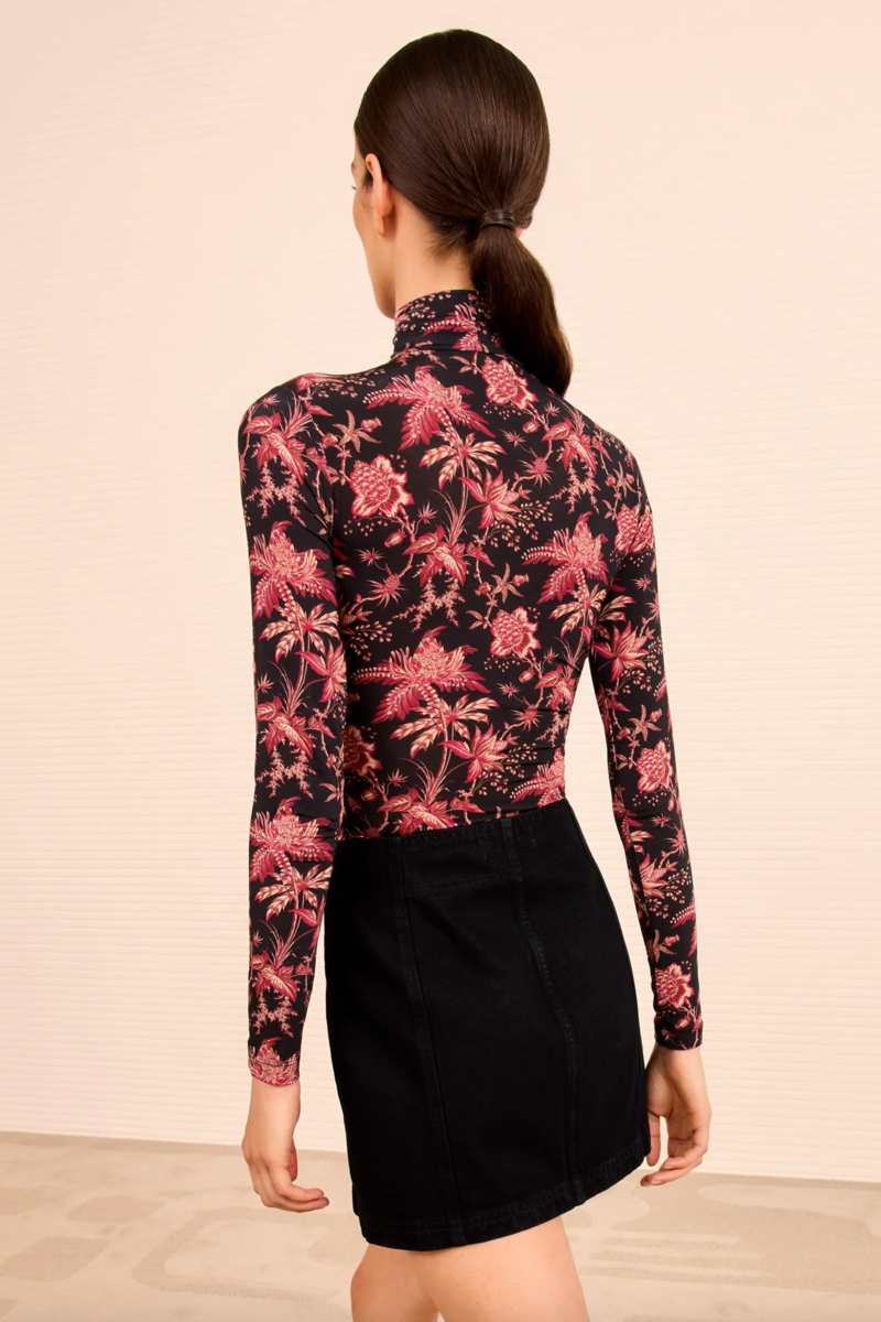 Ulla Johnson Aurelia Jersey Long Sleeve Turtleneck Top