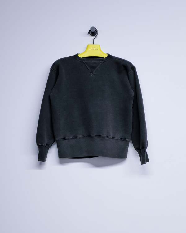 Taiga Takahashi LOT.603 Sumi Dyed Black Cotton Sweatshirt | Garmentory