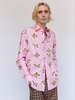 Marni Pink Gummy Poplin Cotton Ravens Shirt - Thumbnail 5