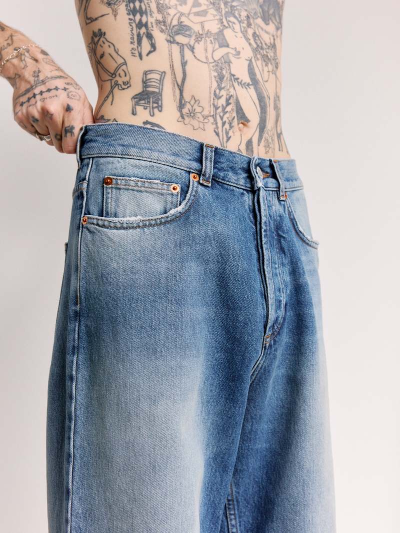 Magliano Sky Ice Cotton Flattone Denim Jeans