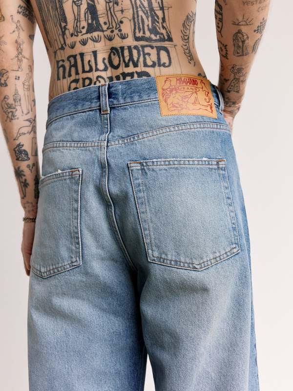 Magliano Sky Ice Cotton Flattone Denim Jeans