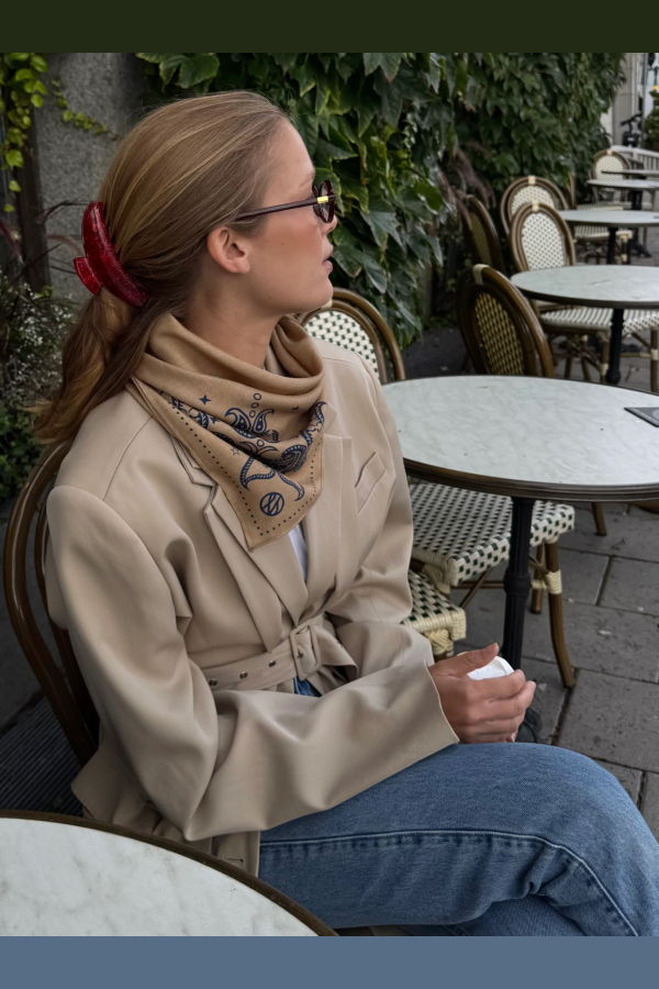 lescarf Wool Scarf, Two Sided 65 cm