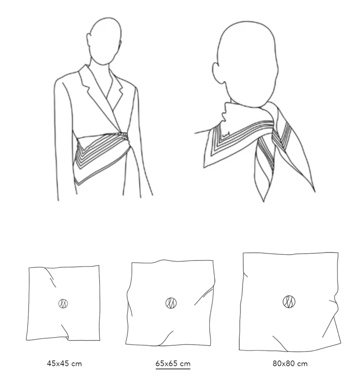 lescarf Wool Scarf, Two Sided 65 cm - Image 4 of 4